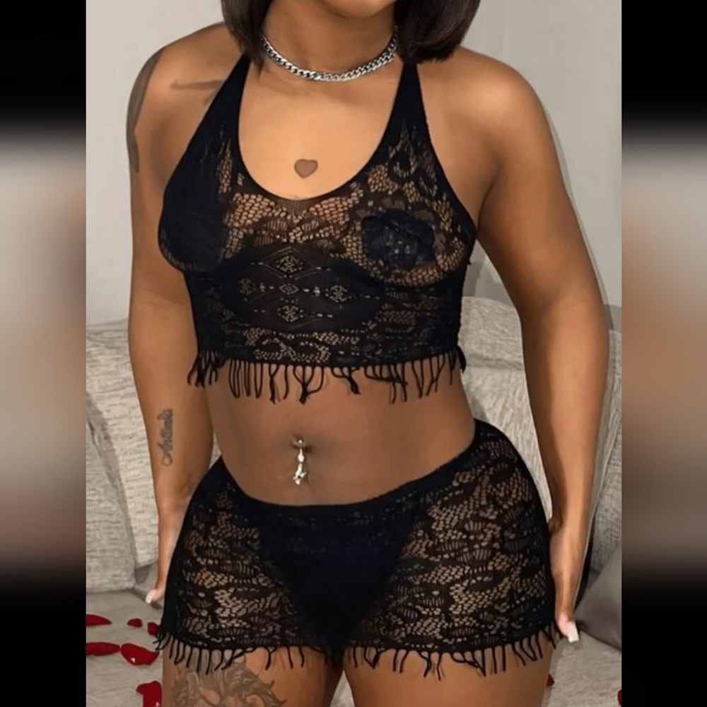 SEXY CROPPED LINGERIE SET